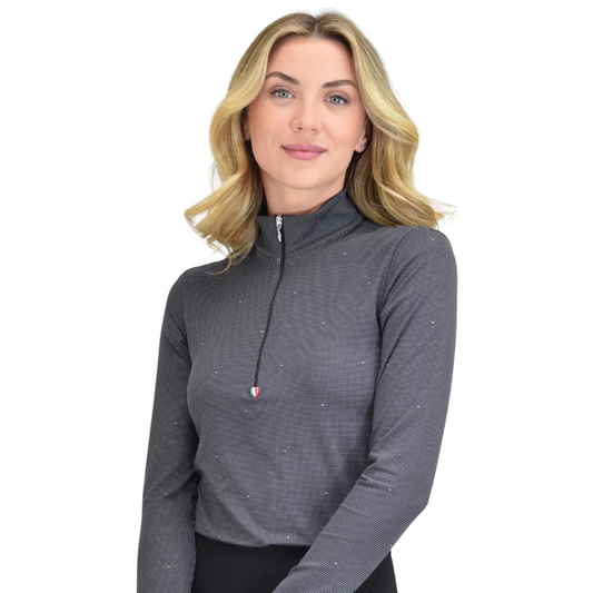 for horses gioconda equestrian schooling shirt black dot