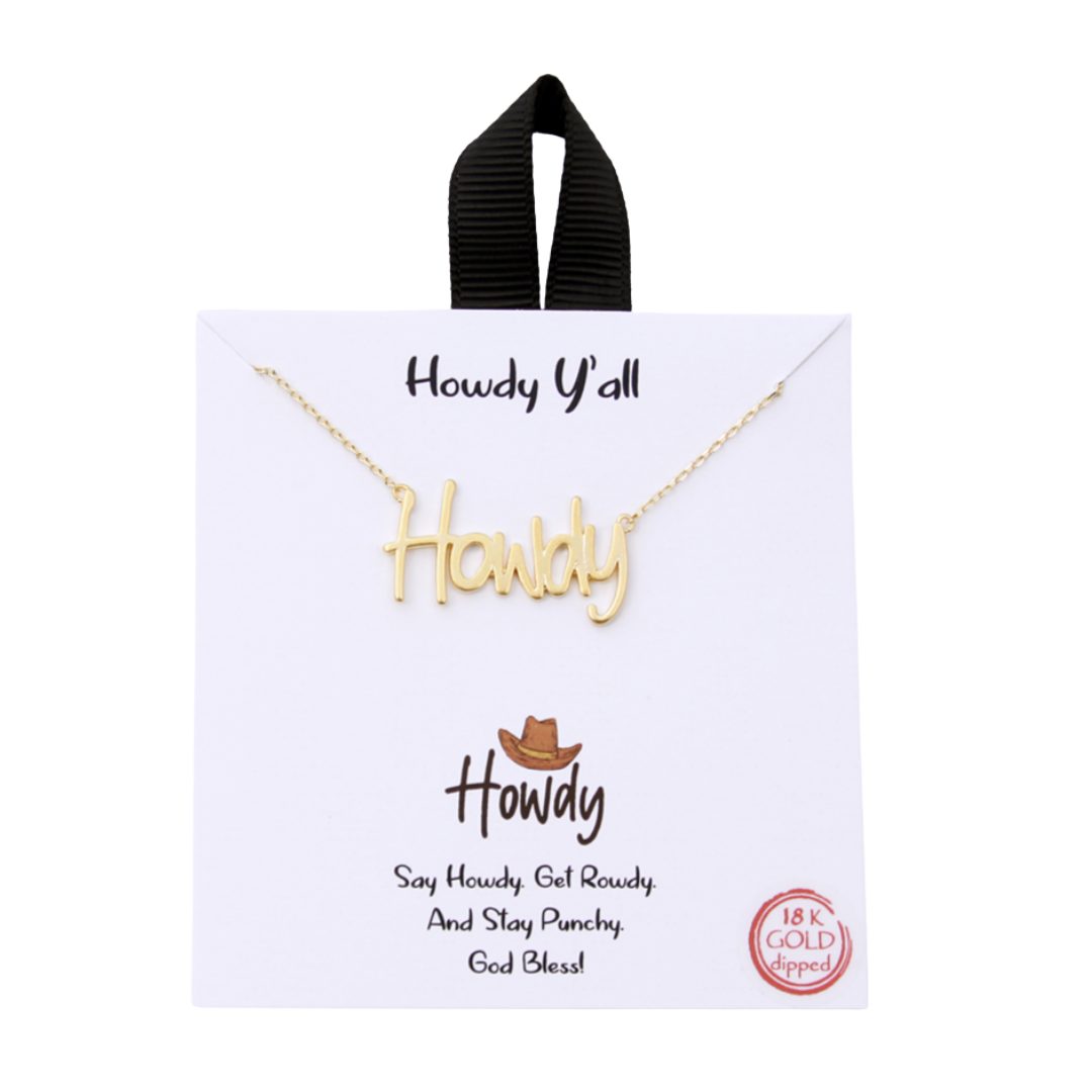 Claire & Susie Howdy Necklace