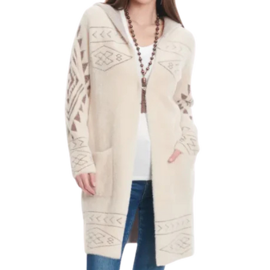 Venario Hooded Fanny Cardigan with Horse