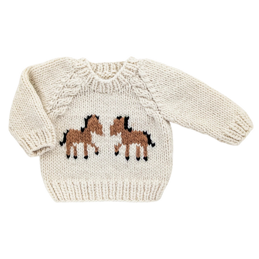 Huggalugs Pony Sweater Natural