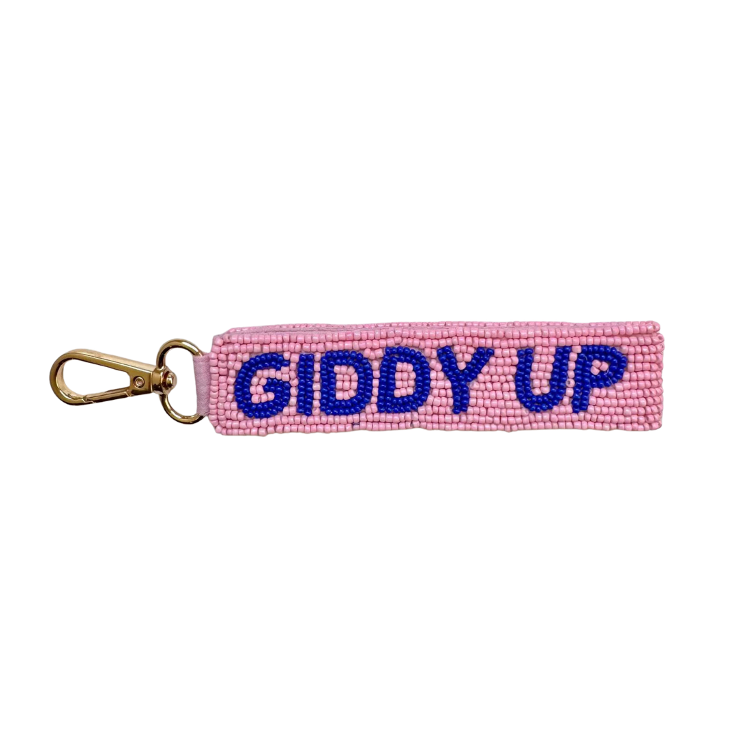 Tucker Tweed Beaded Keychain