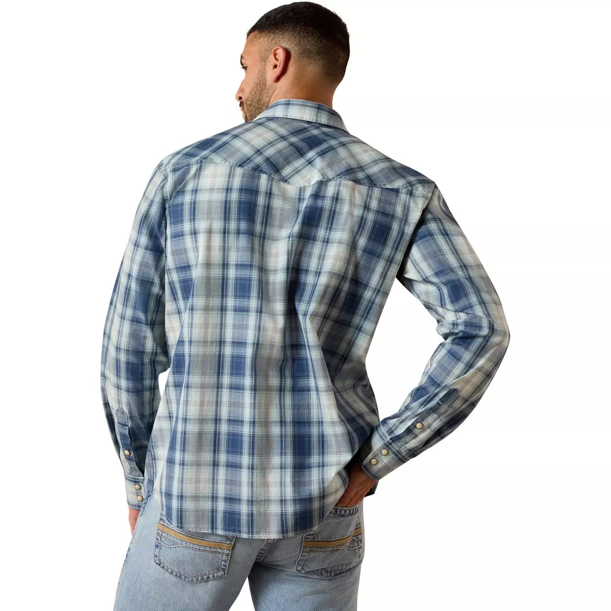 Ariat Mens Retro Heathcliff Snap Long Sleeve Button Up Shirt