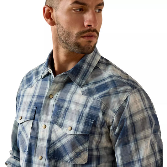 Ariat Mens Retro Heathcliff Snap Long Sleeve Button Up Shirt