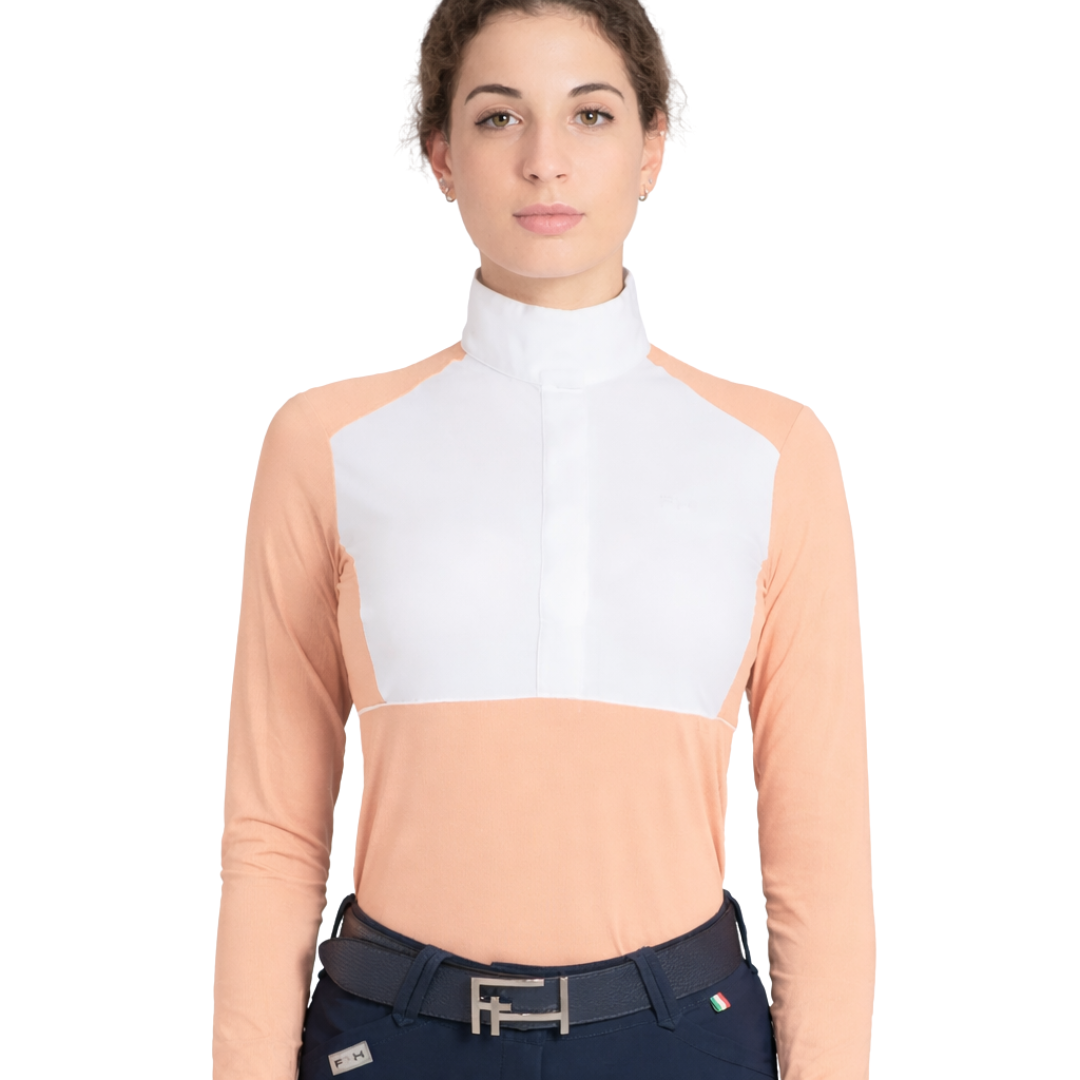 for horses elektra equestrian show shirt flamingo
