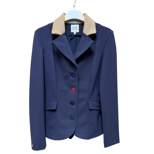 For Horses Cristina Custom Show Jacket - Navy/ Beige/Chianti