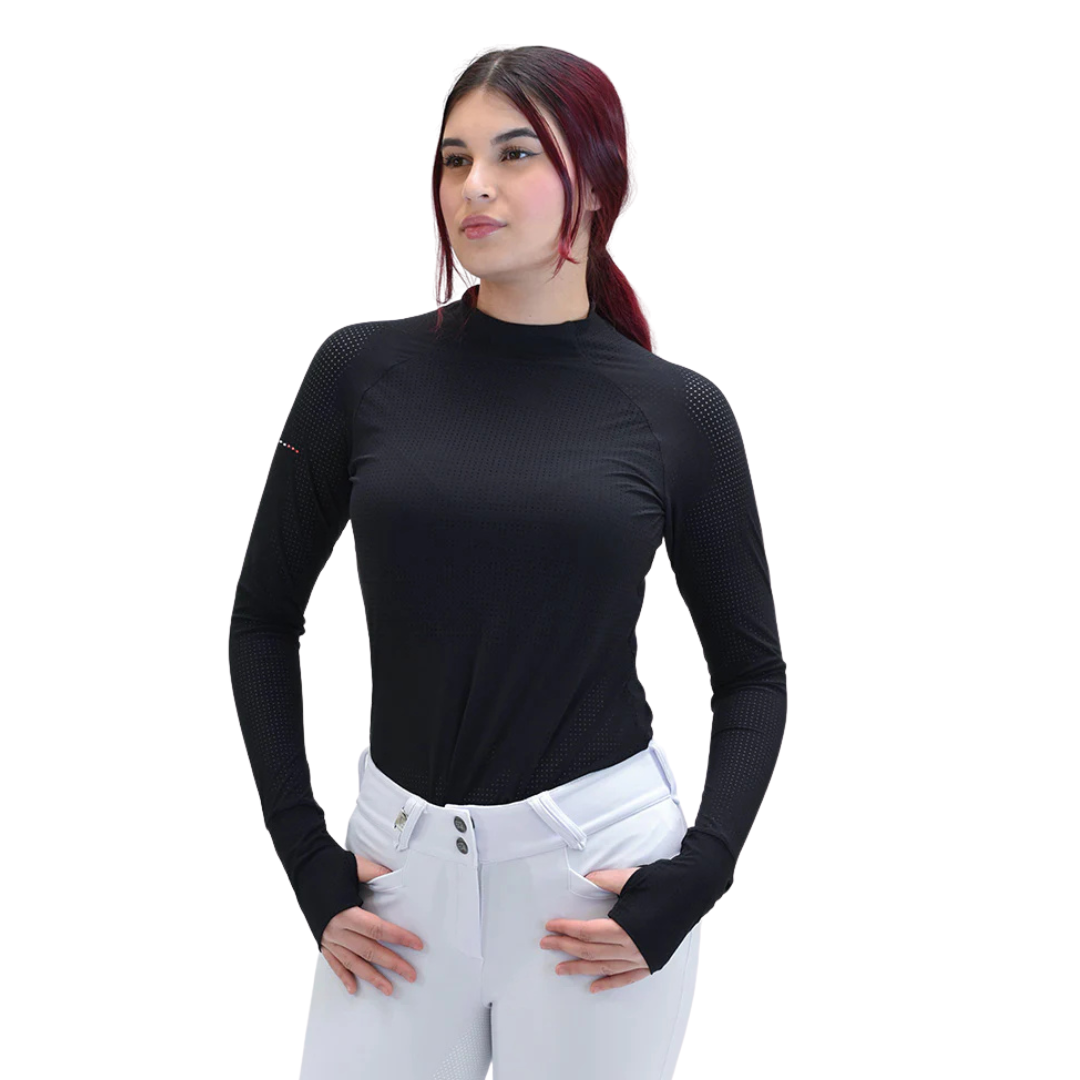 for horses willa silky air equestrian schooling shirt Black