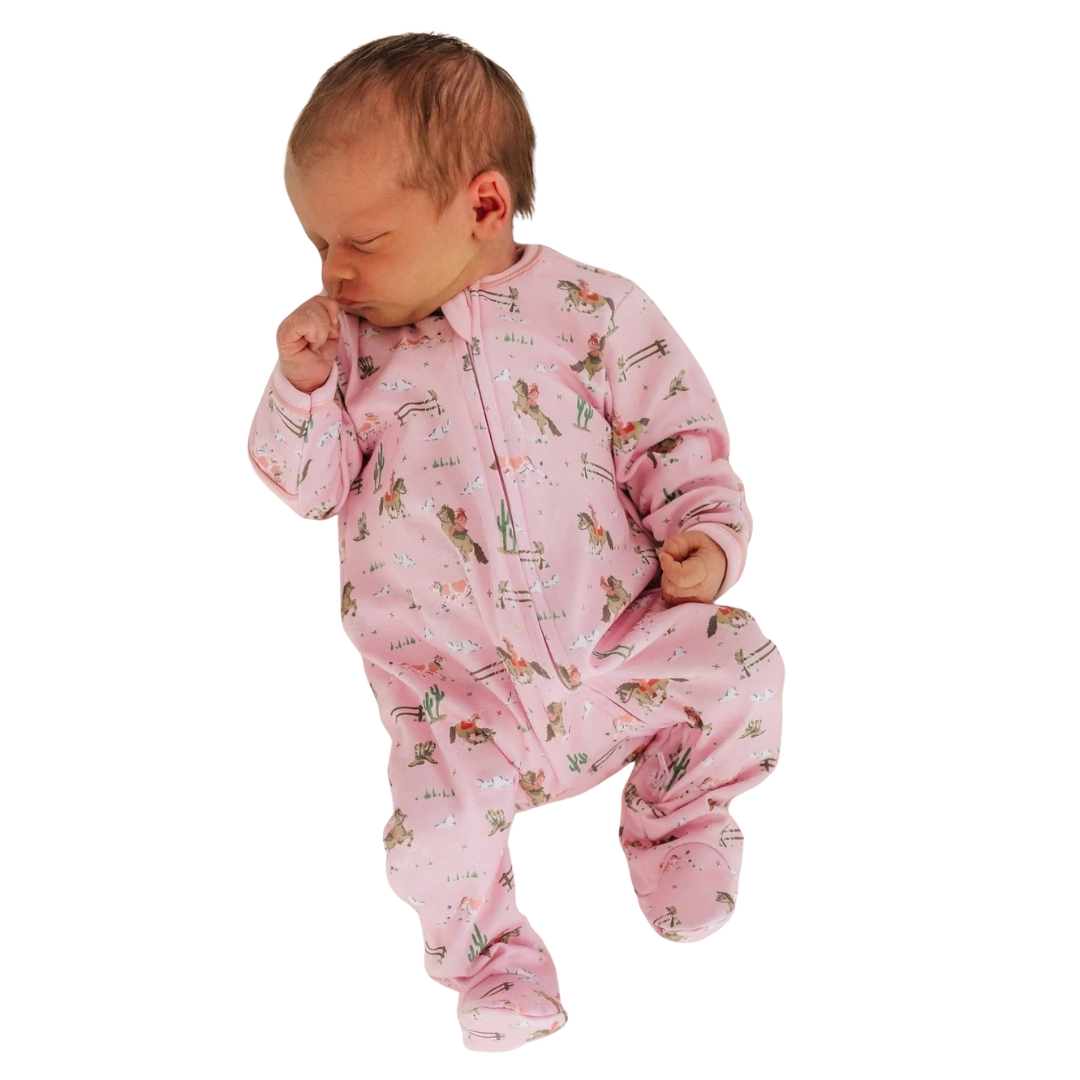 Magnolia Baby Little Wranglers Pajamas - Pink