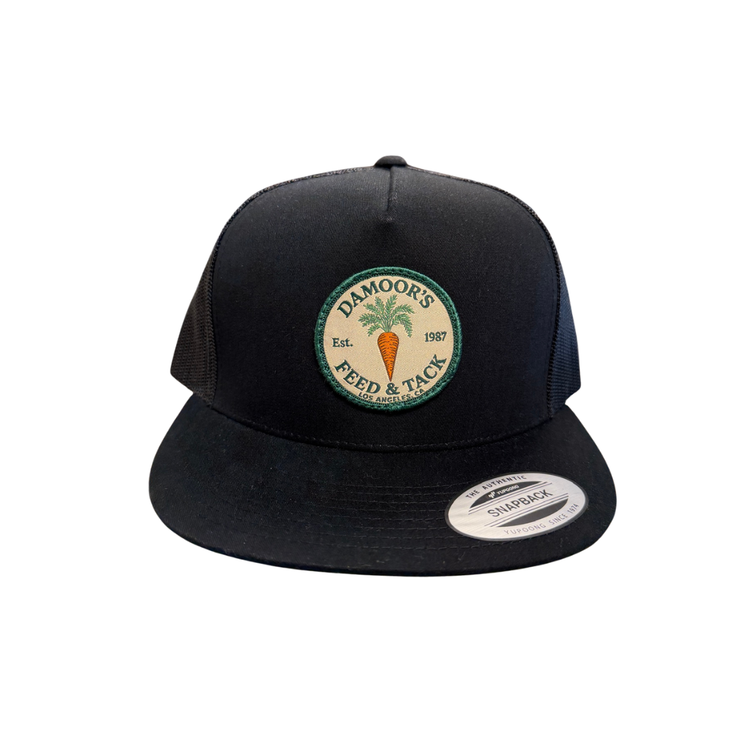 DaMoor's Feed & Tack Snapback Hat - Black