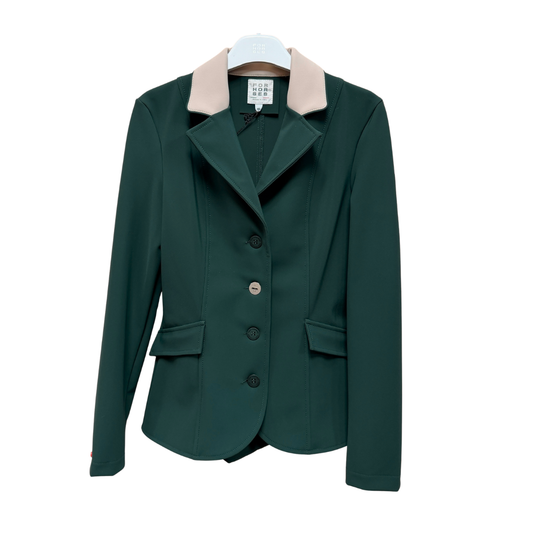 For Horses Cristina Custom Show Jacket - Deep Green/Beige