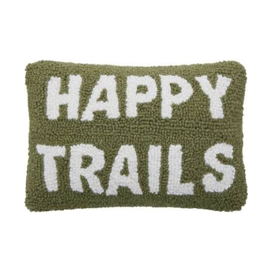 Peking Handicraft Happy Trails Hook Pillow 8x12 inches