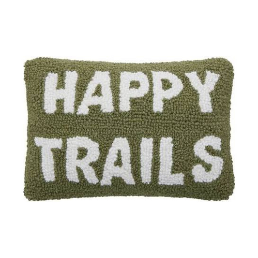 Peking Handicraft Happy Trails Hook Pillow 8x12 inches
