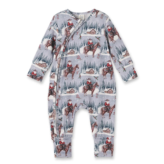 Tesa Babe Cowboy Christmas Zipper Romper