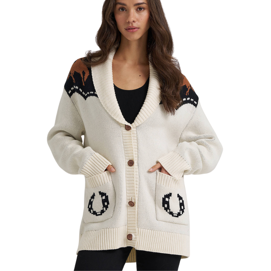 Wrangler Retro Rodeo & Horseshoe Cardigan