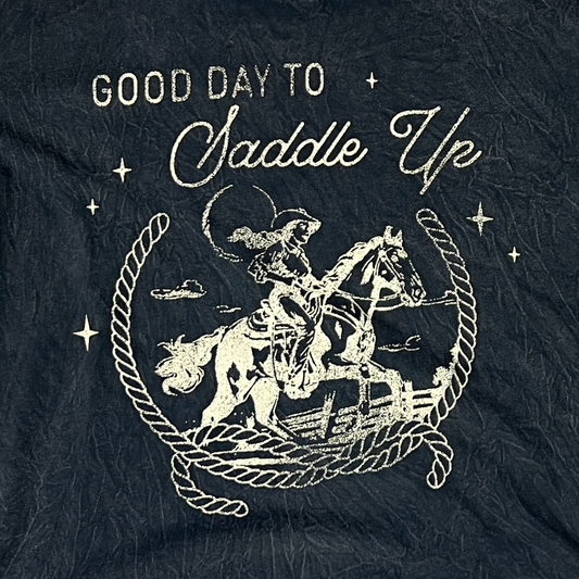 Hrt & Luv Good Day To Saddle Up Graphic Tee Crop