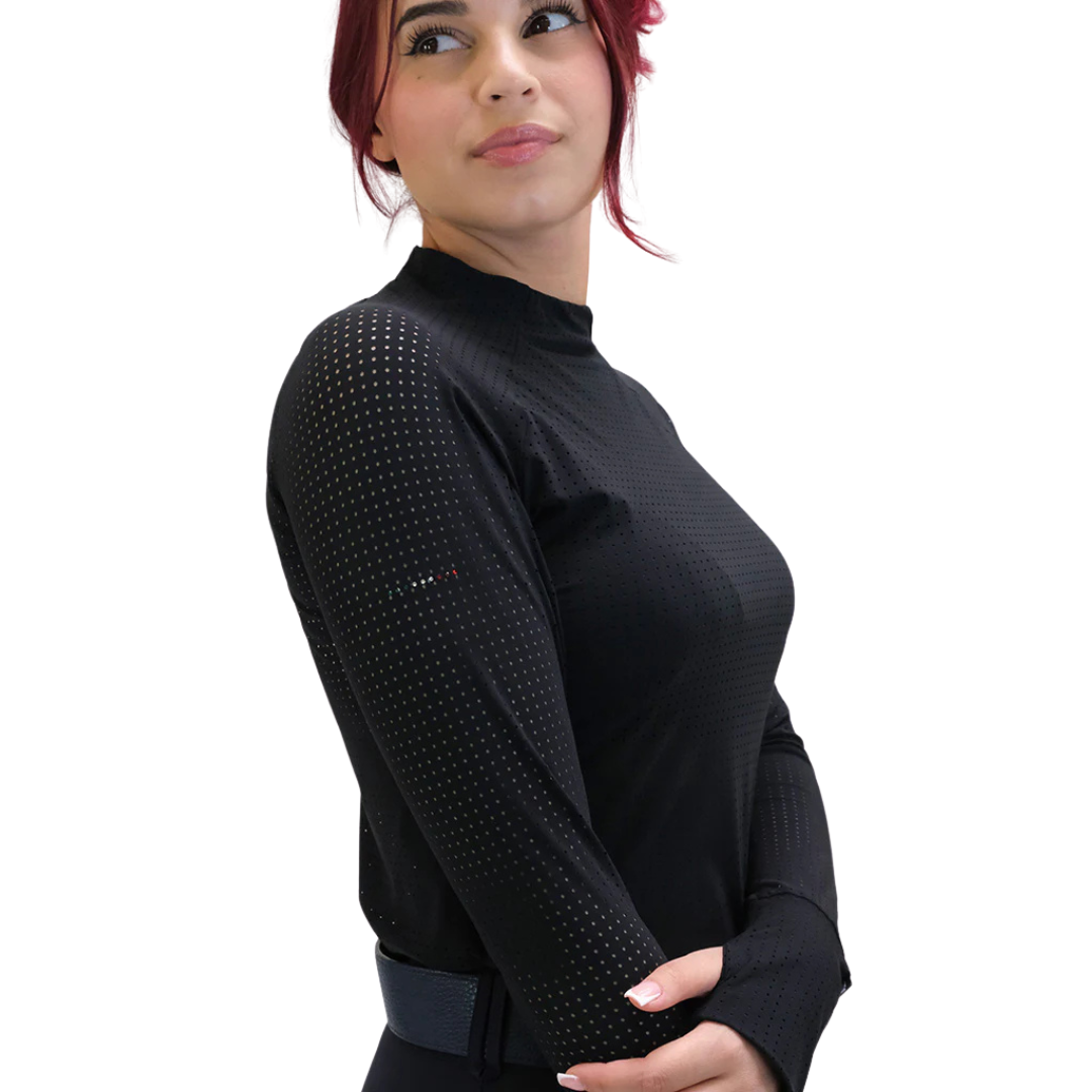 for horses willa silky air equestrian schooling shirt black