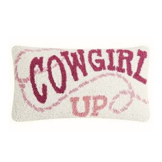 Peking Handicraft Cowgirl Up Hook Pillow 9x16 inches