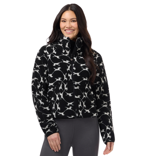 Kerrits Berber Flying Horse Full Zip Jacket - Black