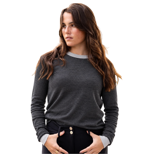 TKEQ Essential Contrast Crewneck - Gray/Light Gray