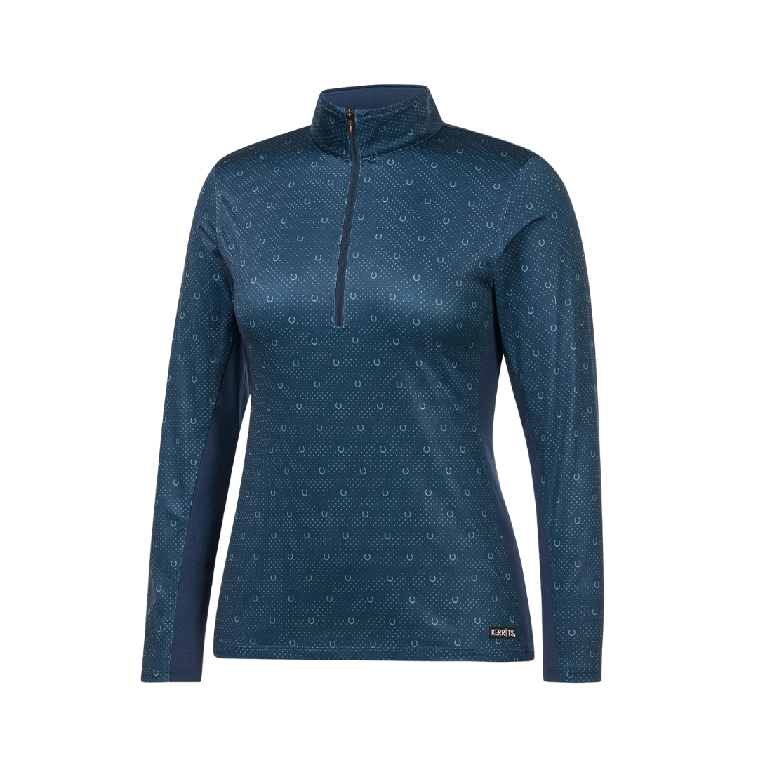 Kerrits In the Zone Coolcore® Long Sleeve Riding Shirt - Nightfall Lucky Dots
