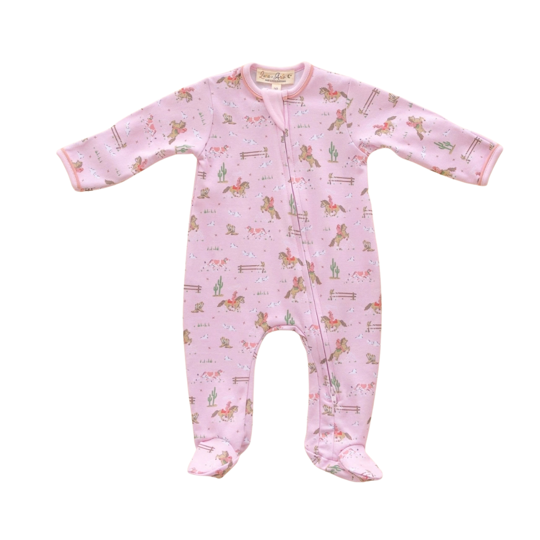 Magnolia Baby Little Wranglers Pajamas - Pink