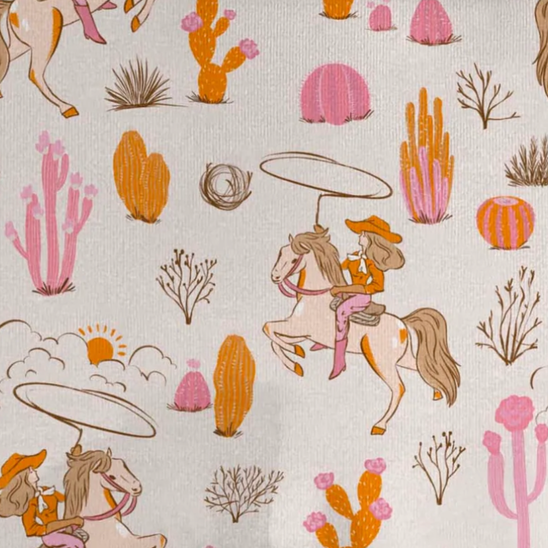 Goosies Zip and Two Piece Pajamas - Saddle Up, Cowgirl