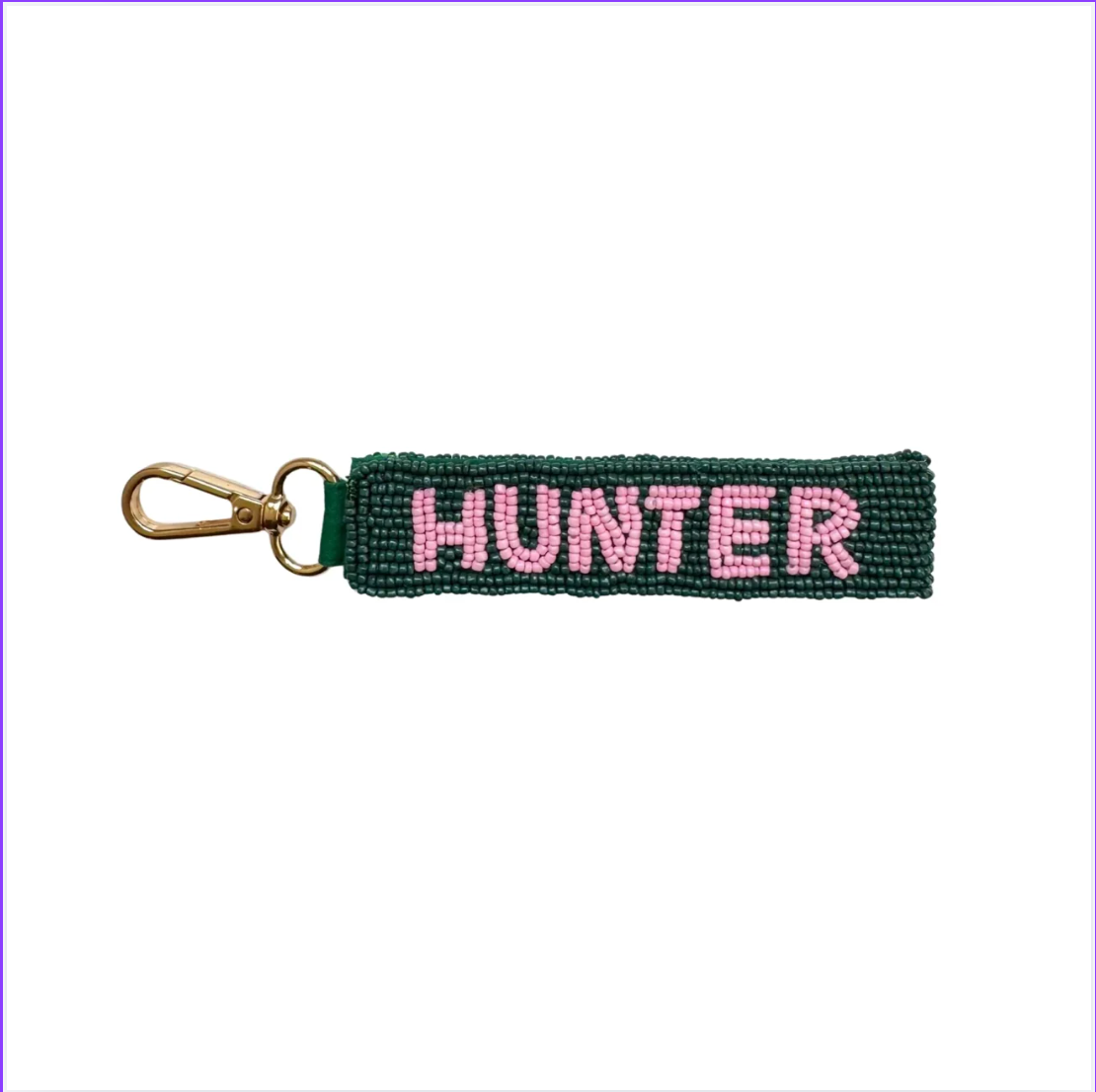 Tucker Tweed Beaded Keychain