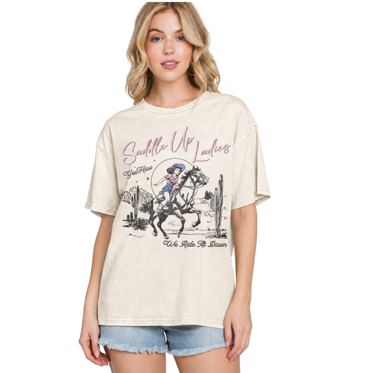 HRT & Luv Saddle Up Ladies Tee
